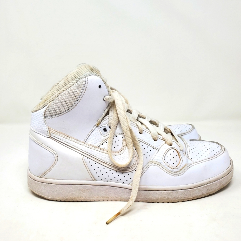 Nike Son of Force Women's White Leather Mid Trainers Athletic Sneakers Size 8.5